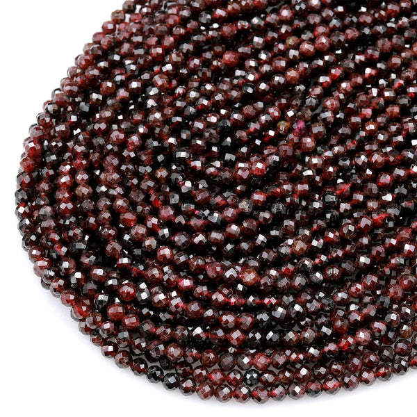 Garnet Smooth Rondelle Beads, 6 mm To 8 mm – National Facets