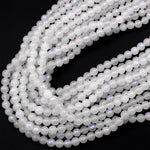 Mystic Rainbow Moonstone 6mm 8mm Round Beads Plated Silverite Coated Natural Gemstone 16&quot; Strand
