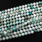Natural Sky Mountain Jade 6mm 8mm 10mm 12mm Round Beads Real Genuine Jade Gemstone from Vietnam 15.5&quot; Strand