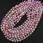 Faceted Natural Kunzite 8mm Beads Pink Violet Purple Gemstone Energy Prism Double Point Cut 15.5&quot; Strand