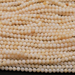 Faceted Natural Yellow Jade Round Beads 2mm 3mm 15.5&quot; Strand