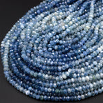 AAA Natural Kyanite 4mm Rondelle Beads Rare Multicolor Real Genuine Kyanite 15.5&quot; Strand