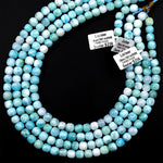 Natural Larimar 7mm 8mm 12mm Rounded Barrel Beads High Quality Real Genuine Natural Blue Larimar Gemstone 15.5&quot; Strand
