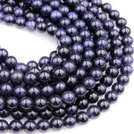 AAA Sparkling Blue Goldstone 4mm 6mm 8mm 10mm Smooth Round Beads 15&quot; Strand