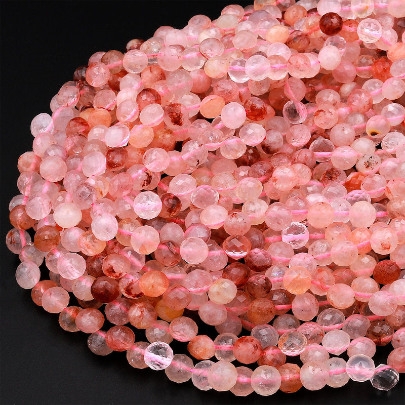 Natural Lepidocrocite Hematoid Quartz Faceted 6mm Rounded Teardrop Beads Good For Earrings 16&quot; Strand