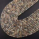 Natural Abalone 4mm Heishi Rondelle Beads 15.5&quot; Strand