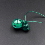Natural Malachite Guru Beads 3 Holes T-Beads Set For Mala Making 8mm 10mm