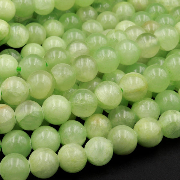 Natural Green Calcite Round Beads 4mm 6mm 8mm 10mm 12mm 15.5&quot; Strand