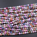 Real Genuine Sapphire 6mm 8mm Smooth Round Beads Natural Multicolor Blue Pink Red Green Yellow Gemstone 15.5&quot; Strand
