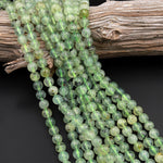 Natural Green Prehnite 4mm 6mm 8mm 10mm Smooth Round Beads 15.5&quot; Strand