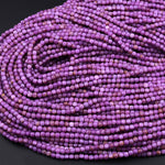 AAA Natural Phosphosiderite 2mm Faceted Cube Beads Micro Cut Gemstone Genuine Lilac Purple Stone 15.5&quot; Strand