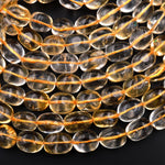 Natural Golden Yellow Citrine Beads High Quality Chunky Pebble Nugget Egg Freeform Irregular Gemstone Beads 15.5&quot; Strand
