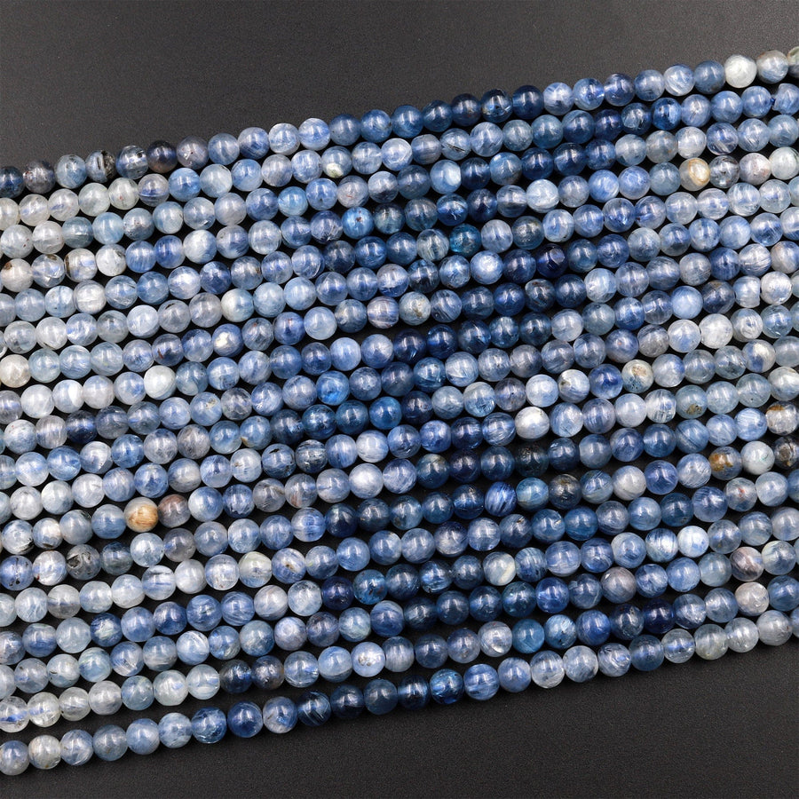 Natural Kyanite 4mm Round Beads Rare Multicolor Real Genuine Kyanite 15.5&quot; Strand