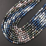 Natural Kyanite 4mm 5mm Round Beads Rare Multicolor Real Genuine Blue Green Kyanite 15.5&quot; Strand