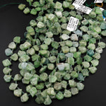 Hand Cut Natural Green Kyanite Beads Flat Teardrop Briolette Gemstone 15.5&quot; Strand