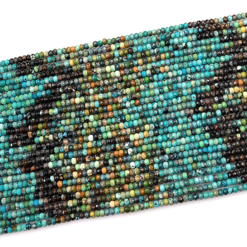Turquoise coconut beads, 5mm wooden rondelle beads, rustic beads for j