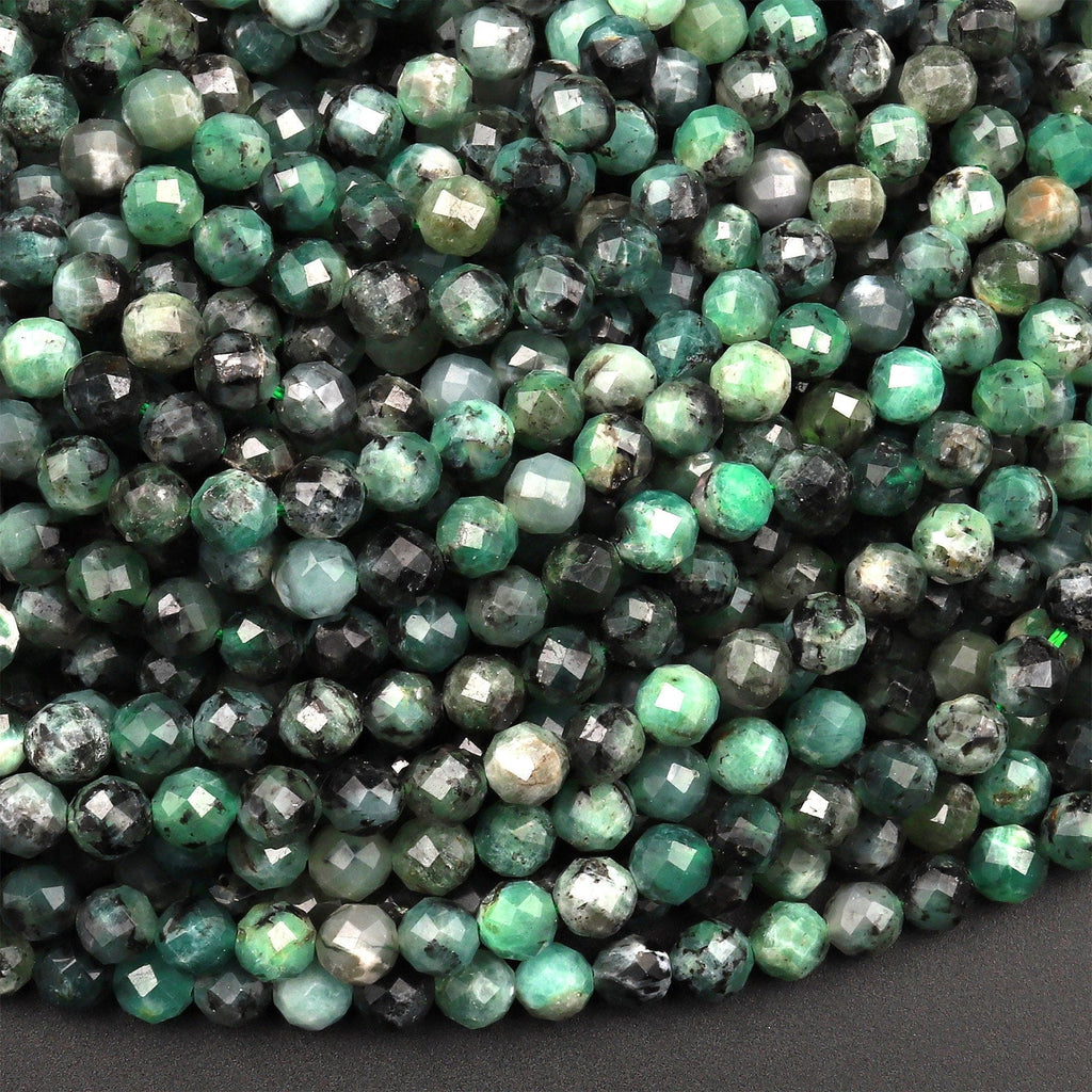 Green Emerald Faceted Gemstone Beads, Natural Emerald Beads, Emerald  Gemstones, Full Strand 8 inches, 4×6 mm, PRP230 - BeadsCreation4u