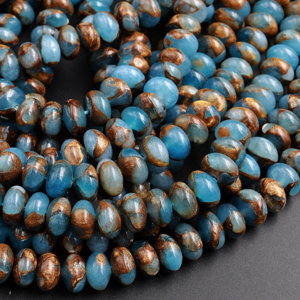 Impression Jasper Smooth Rondelle Beads 4mm 6mm 8mm 10mm Aka Copper Turquoise Jasper 15.5&quot; Strand