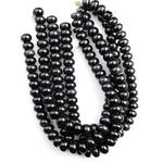 Large 16mm Natural Black Onyx Rondelle Beads High Quality Natural Black Gemstone 15.5&quot; Strand