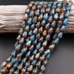 Impression Jasper Teardrop Beads Aka Copper Turquoise Jasper Vertically Drilled 15.5&quot; Strand