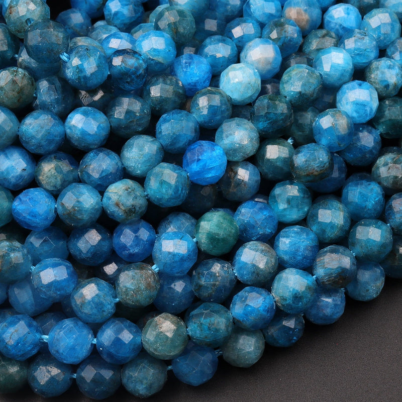 6mm Micro Faceted Natural Beads Natural Mixed Stone Beads 