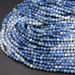 AAA Natural Multicolor Green Blue Kyanite 4mm Round Beads 15.5&quot; Strand