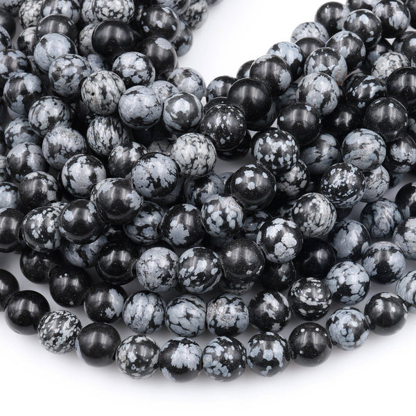 Natural Stone Obsidian Loose Spacer Beads Round Beads For