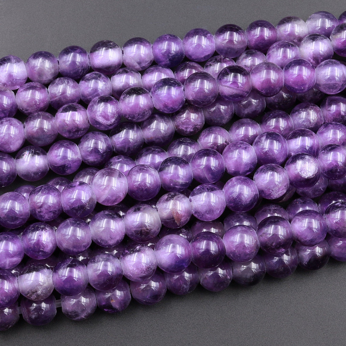 Large Hole Beads | 2.5mm Drill Natural Purple Amethyst 8mm 10mm Round ...