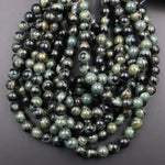 Large Hole Beads 2.5mm Drill Natural Kambaba Jasper 8mm 10mm Round Beads 8&quot; Strand