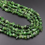 Natural Canadian Jade Freeform Chip Pebble Nugget Beads 15.5" Strand