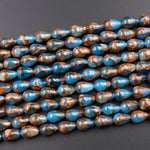 Impression Jasper Teardrop Beads Aka Copper Turquoise Jasper Vertically Drilled 15.5&quot; Strand