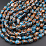Impression Jasper Teardrop Beads Aka Copper Turquoise Jasper Vertically Drilled 15.5&quot; Strand