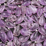Natural Lilac Purple Amethyst Teardrop Pendant Natural Crystal Focal Bead
