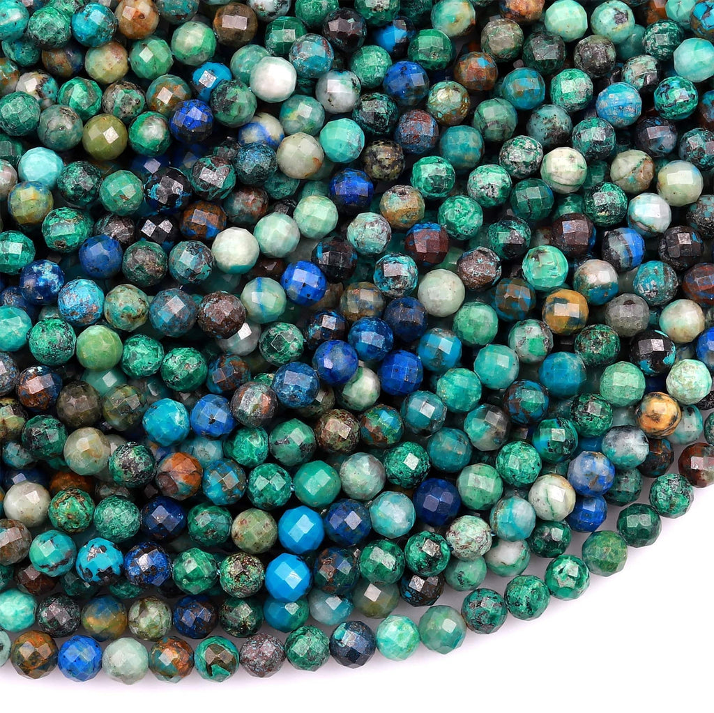 Bracelet Beads Azurite Chrysocolla 8 Mm. Manufactured IN France - Foto 9