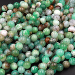 Natural Green Chrysoprase Round Beads 6mm 8mm 10mm Beads 15.5" Strand