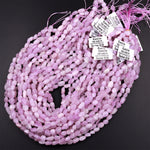 Natural Kunzite Freeform Rounded Pebble Nuggets Beads Lilac Pink Gemstone 15.5" Strand