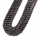 Natural Black Kamagong Ebony Wood Beads 6mm 8mm 10mm 12mm Great For Mala Prayer Meditation Therapy 15.5" Strand