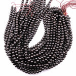 Natural Black Kamagong Ebony Wood Beads 6mm 8mm 10mm 12mm Great For Mala Prayer Meditation Therapy 15.5" Strand