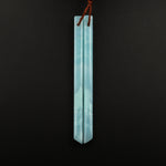 Super Long Linear Spike Earring Pair Matched Gemstone Natural Sea Blue Green Amazonite Beads With Beveled Edge