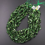 Natural Canadian Jade Freeform Chip Pebble Nugget Beads 15.5" Strand