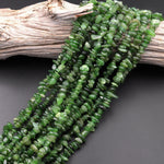 Natural Canadian Jade Freeform Chip Pebble Nugget Beads 15.5" Strand
