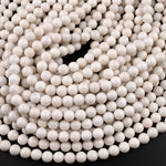 Natural Ivory Jade Round Beads 6mm 8mm 10mm Creamy Ivory White Natural Jade Beads 15.5" Strand