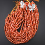 AAA Natural Sunstone Faceted Rondelle Beads 5mm 6mm 7mm 8mm 15.5" Strand