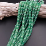 Natural Green Aventurine 6mm 8mm Rondelle Beads 15.5" Strand
