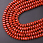 Natural Red Jasper 6mm 8mm Rondelle Beads 15.5" Strand