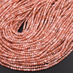Natural Sunstone Faceted Rondelle Beads 3mm 15.5" Strand