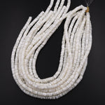 AAA Natural White Mother of Pearl 4mm 6mm 8mm Heishi Beads 15.5" Strand