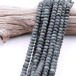 Matte Kambaba Jasper 6mm 8mm Rondelle Beads Aka Green Camouflage Jasper 15.5" Strand