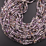 Faceted Natural Chevron Amethyst Round Beads 4mm Miro Laser Cut Gemstone 15.5" Strand