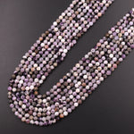 Faceted Natural Chevron Amethyst Round Beads 4mm Miro Laser Cut Gemstone 15.5" Strand